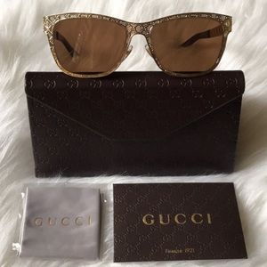 Gucci Gold GG sunglasses